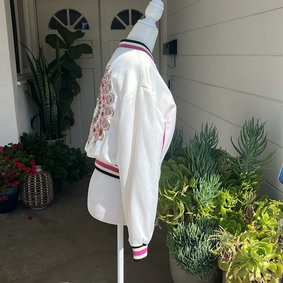 Maje Satin Bomber Jacket - Picture 3 of 14